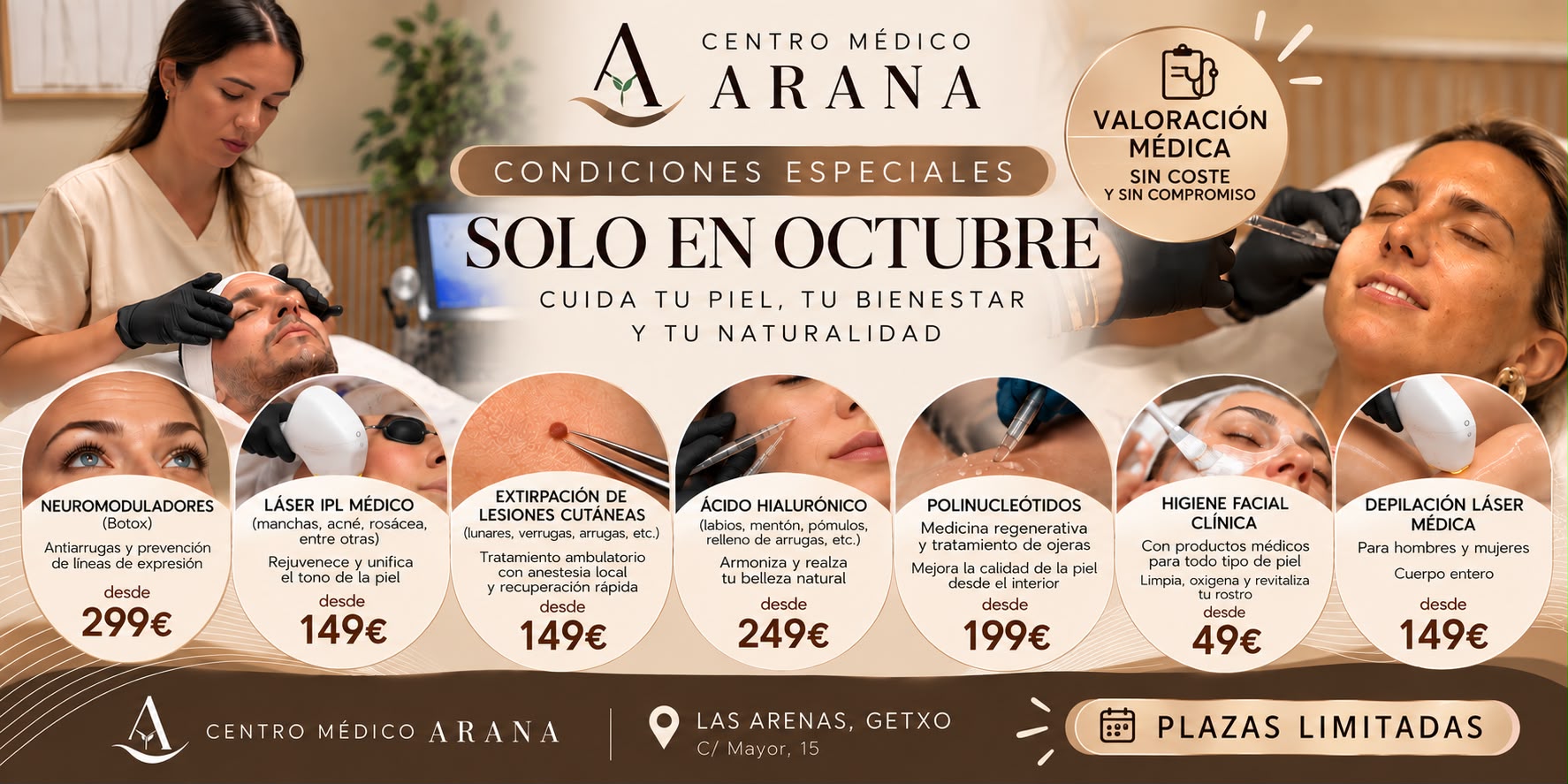 Condiciones especiales de Centro Médico Arana durante el mes de octubre